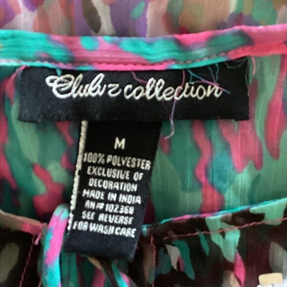 Club Z Collection Women's Beach Coverup Sheer Multicolored Vacation Colorful - Picture 5 of 5